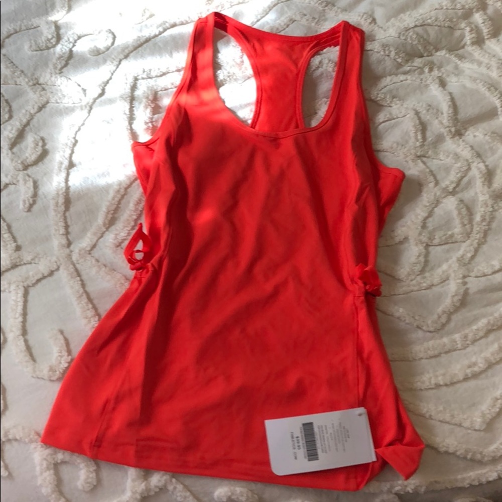 Fabletics orange workout tank